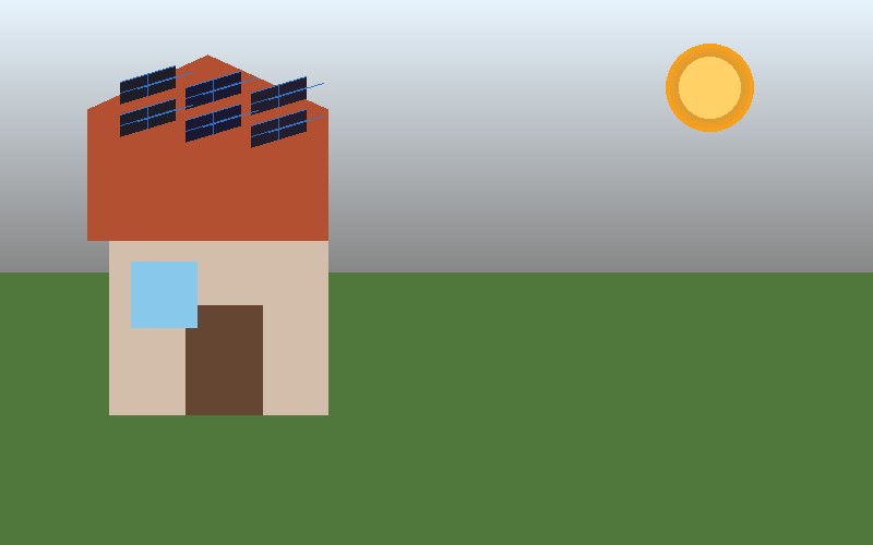 Solar panels installed on a residential rooftop in India